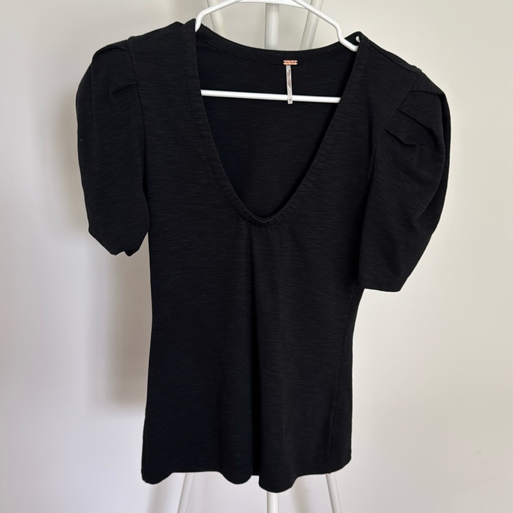 Free People Puffy Sleeve Shirt - size S